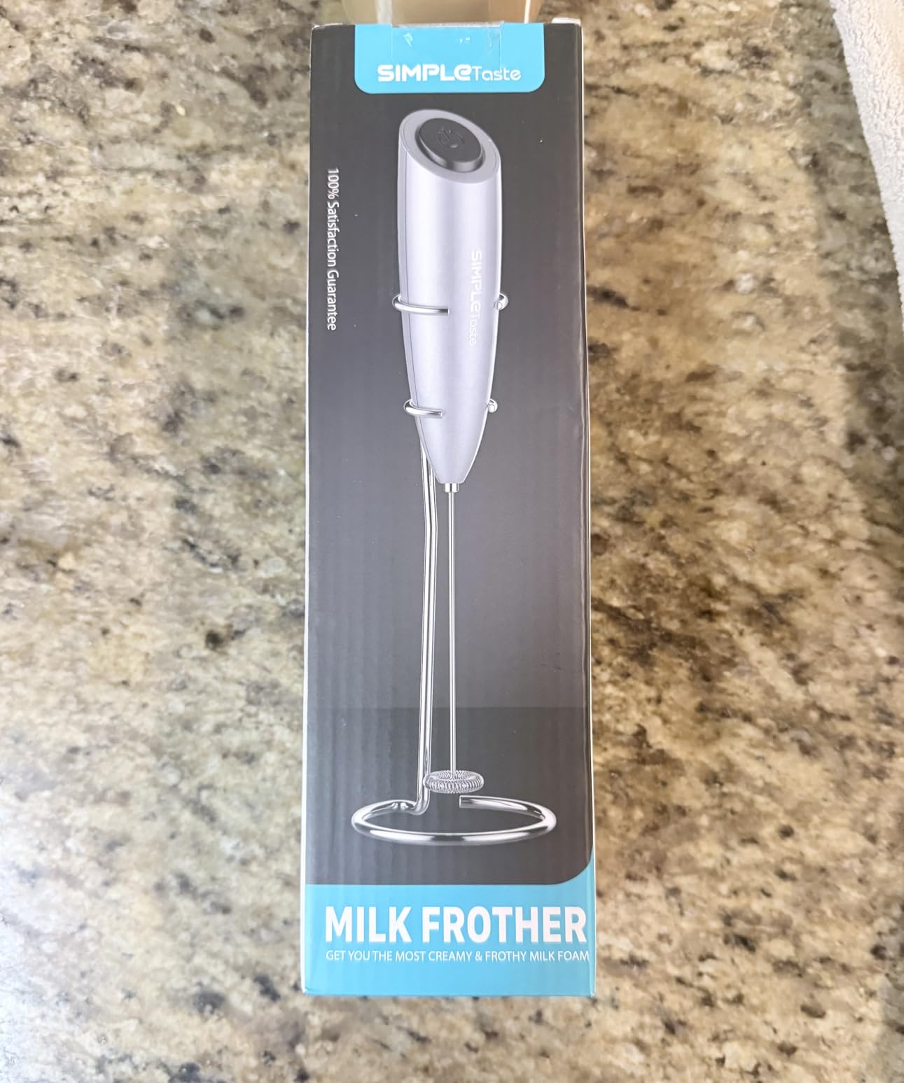 SIMPLETASTE Milk Frother Handheld Electric Foam Maker Battery Operated customer photo 2