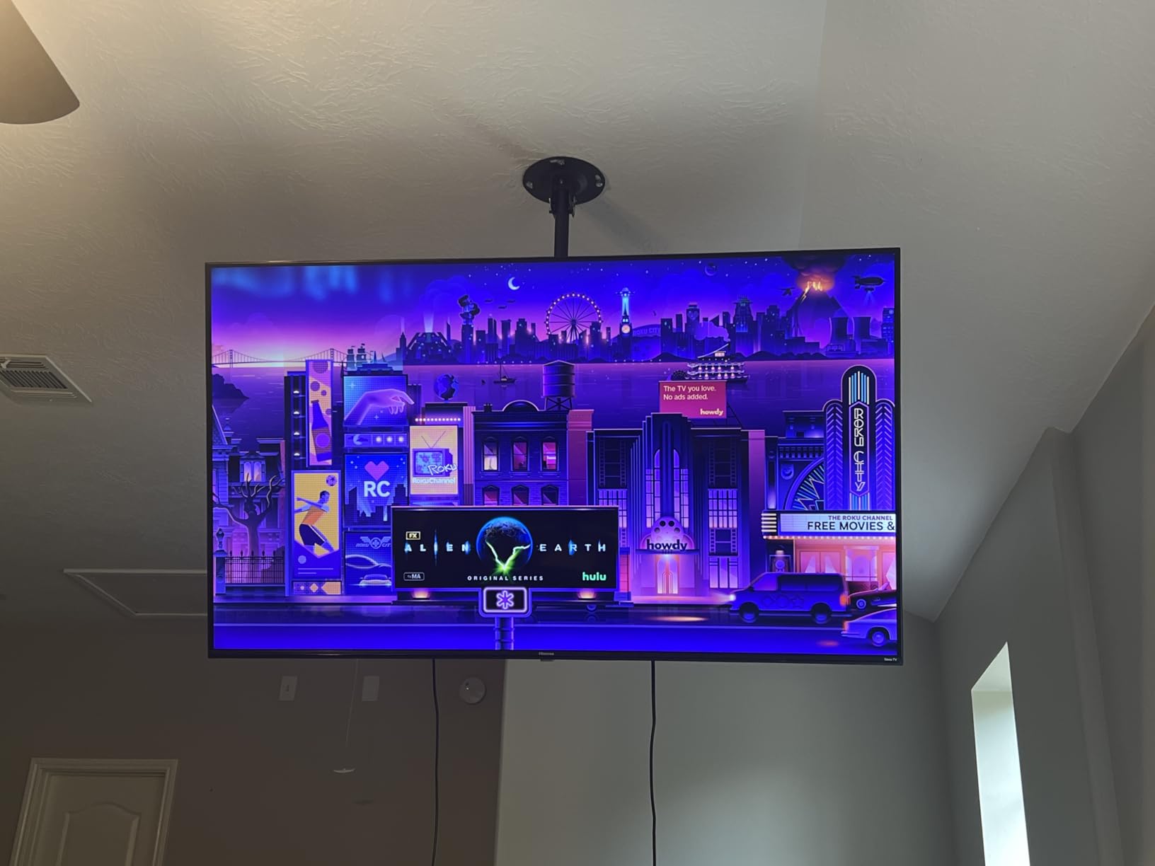 Suptek Ceiling TV Mount Fits Most 26-65 inch LCD LED Plasma Panel Display with Max VESA 400x400mm Loaded up to 45kg/100lbs Height Adjustable MC4602 customer photo 1