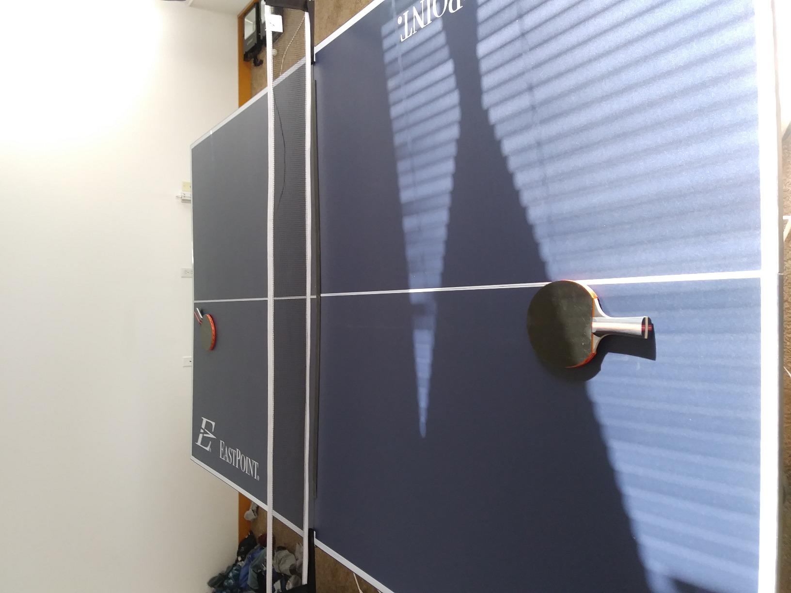 EastPoint Foldable Ping Pong Table Topper, Table Tennis, 9 ft x 5 ft, Blue customer photo 2