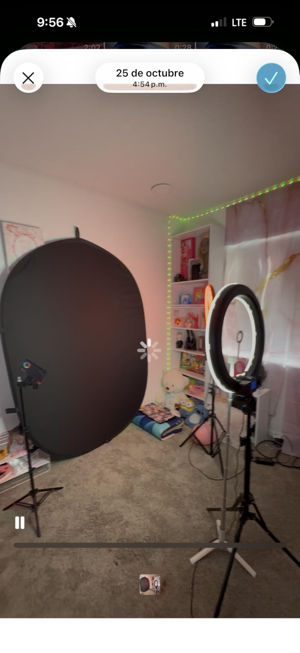 Collapsible Backdrop Blue Green Self Tape Pop Up Background customer photo 1