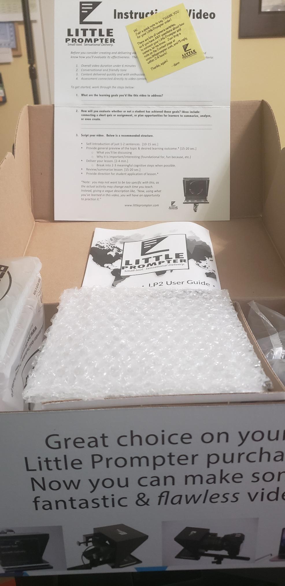 The Original Compact Personal Teleprompter for Video Production. No Studio Required. Perfect for DSLRs, Webcams, and Built-in Laptop Cameras. Use with iOS or Android. customer photo 2