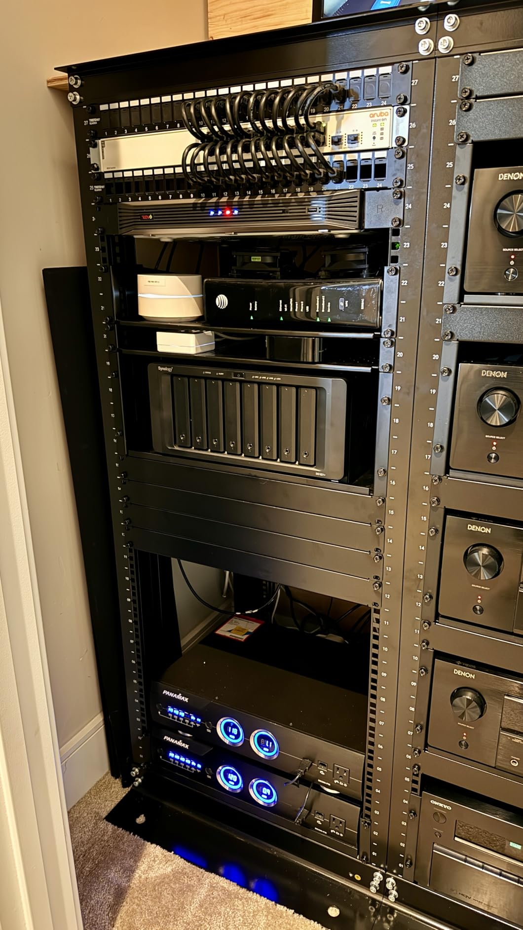 Server Rack 4 Post Open Rack Frame Rack Enclosure 19 Inch Adjustable Depth Aluminum (27U,56Inch Height) customer photo 1