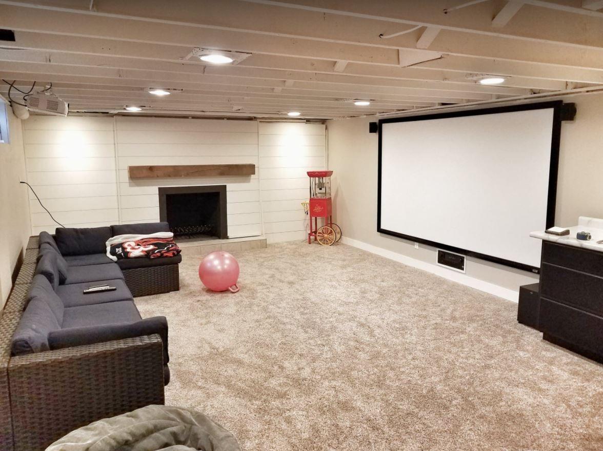 ShowMaven 100in /120in Fixed Frame Projector Screen, Diagonal 16:9, Active 3D 4K Ultra HD Projector Screen for Home Theater or Office (16:9, 120
