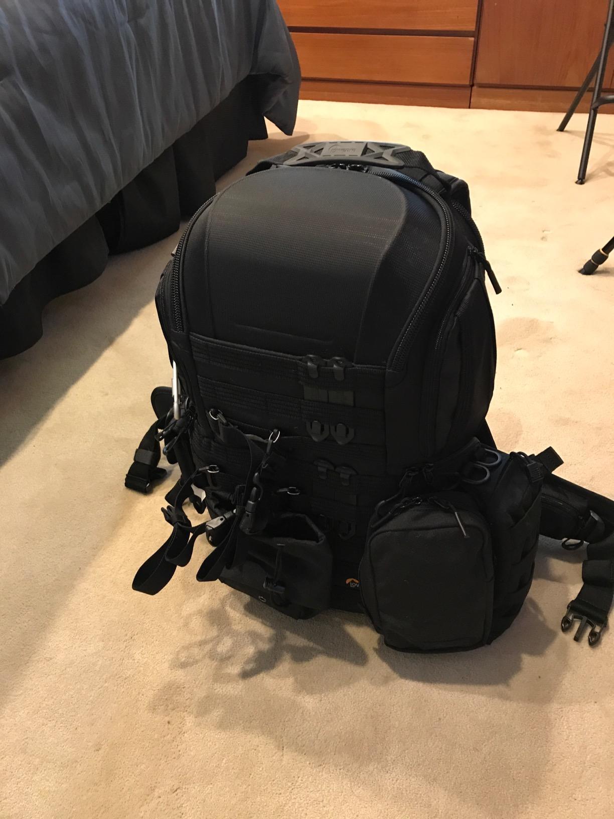 Lowepro ProTactic 450 AW II Black Pro Modular Backpack with All Weather Cover for Laptop Up to 15 Inch, Tablet, Canon/Sony Alpha/Nikon DSLR, Mirrorless CSC and DJI Mavic Drones LP37177-PWW, Black customer photo 1