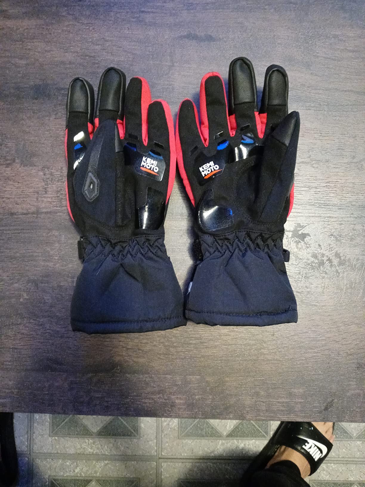 KEMIMOTO Winter Motorcycle Gloves, CE Certified (EN 13594), Waterproof Rainproof Touchscreen Gloves with PVC Armor for ATV UTV Snowmobile, Black L customer photo 1
