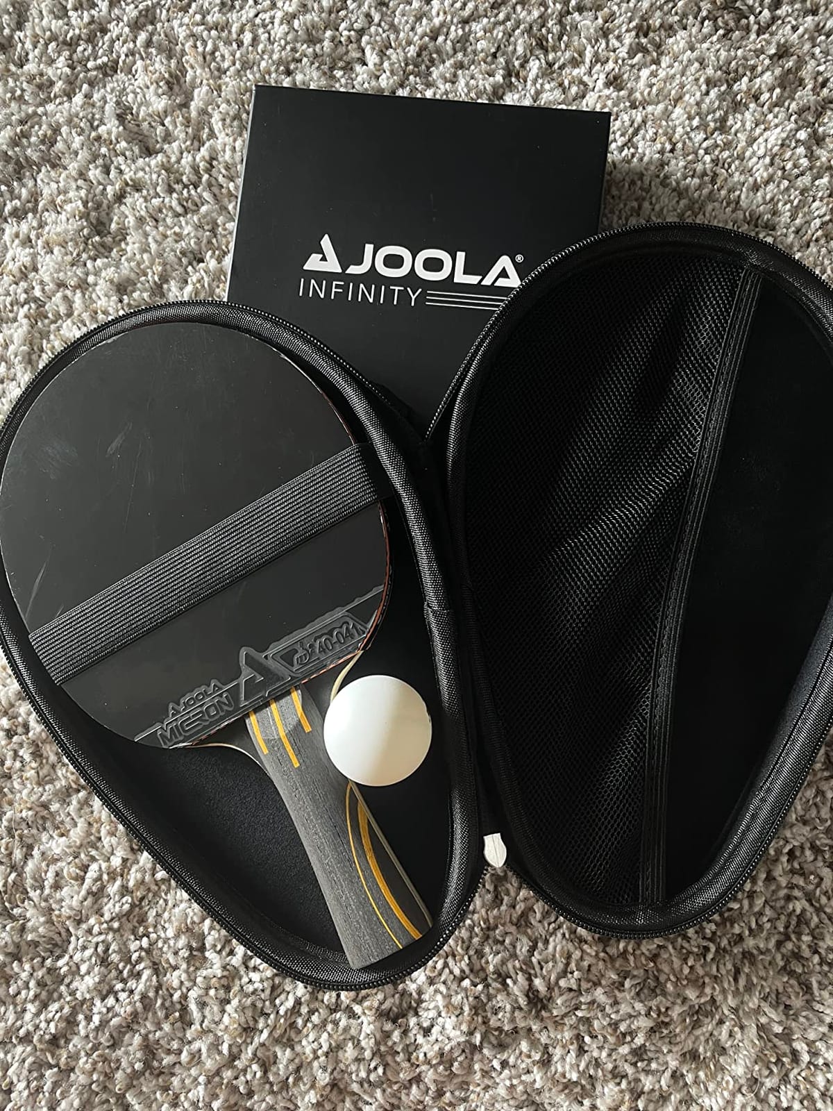 JOOLA Infinity Overdrive - Professional Performance Ping Pong Paddle with Carbon Technology - Black Rubber on Both Sides - Competition Table Tennis Racket for Advanced Training - Extreme Speed customer photo 2