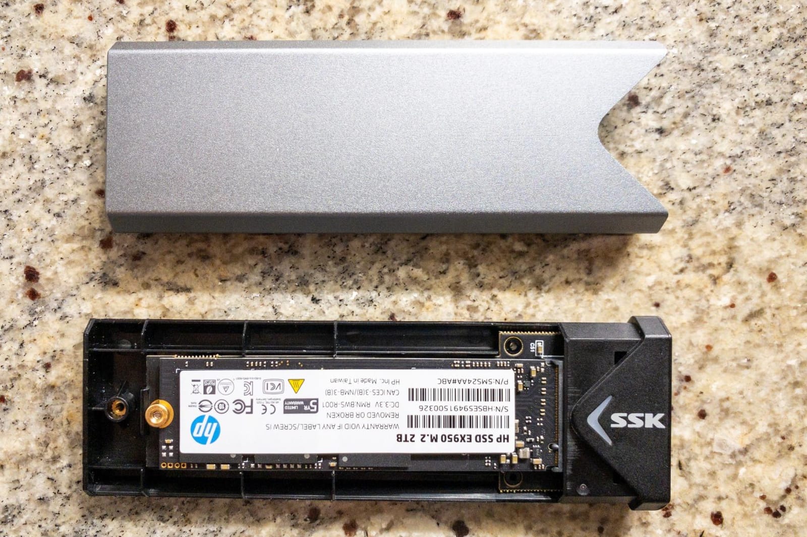 SSK M.2 to USB NVMe SATA SSD Enclosure USB 3.2 Gen2 10Gbps Adapter Reader customer photo 1