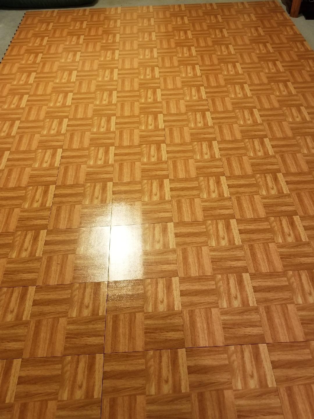 VersaStep by FlooringInc 12 x 12 Inch Interlocking Dance Floor Tiles, Portable Vinyl Dance Floor for Home Practice, 3/8 Inch Thick Snap Together Tap and Ballet Flooring, Black, 52 Tiles, 52 Sq Ft customer photo 2