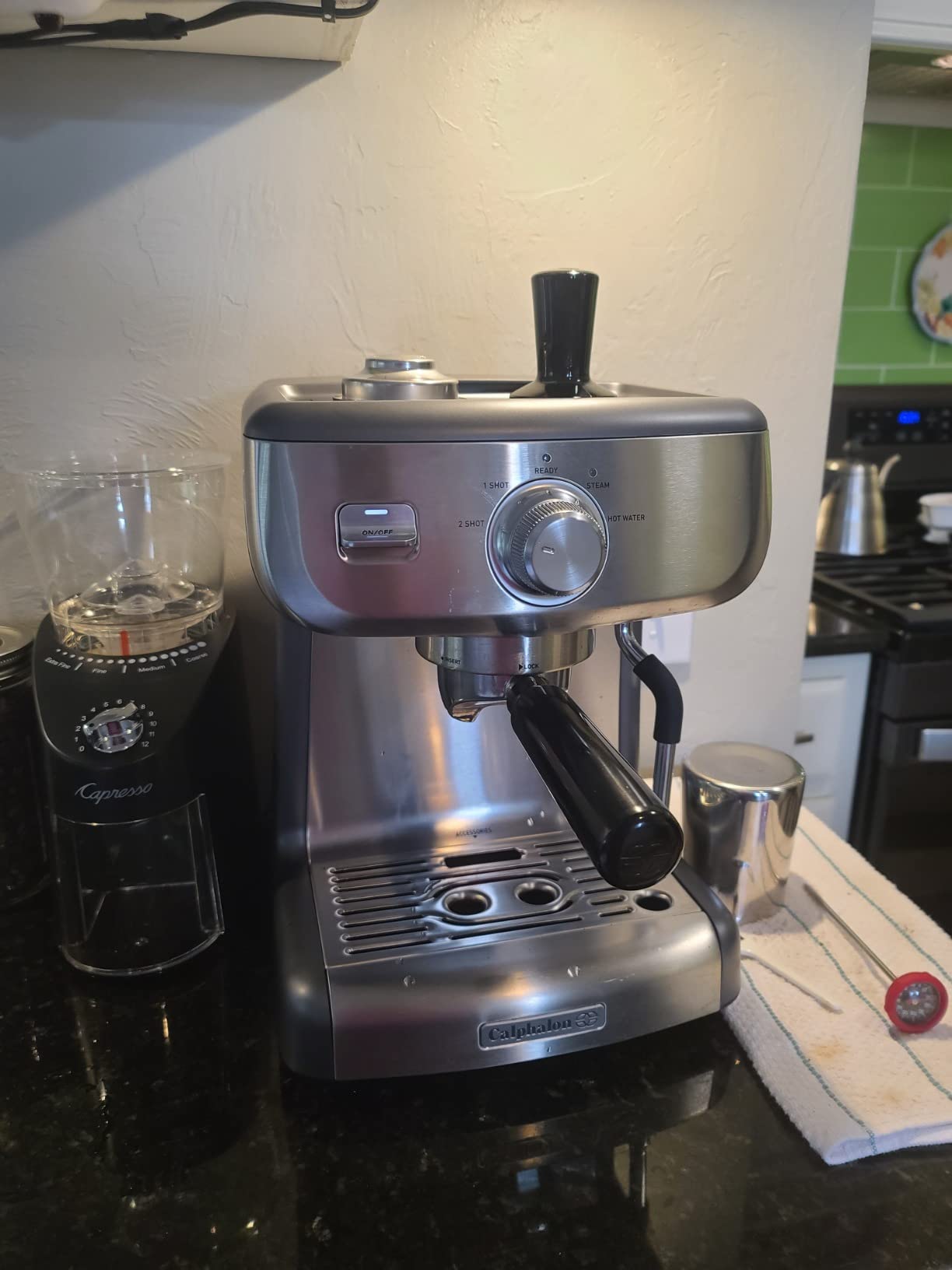 Calphalon BVCLECMP1 Temp iQ Espresso Machine with Steam Wand, Stainless customer photo 2