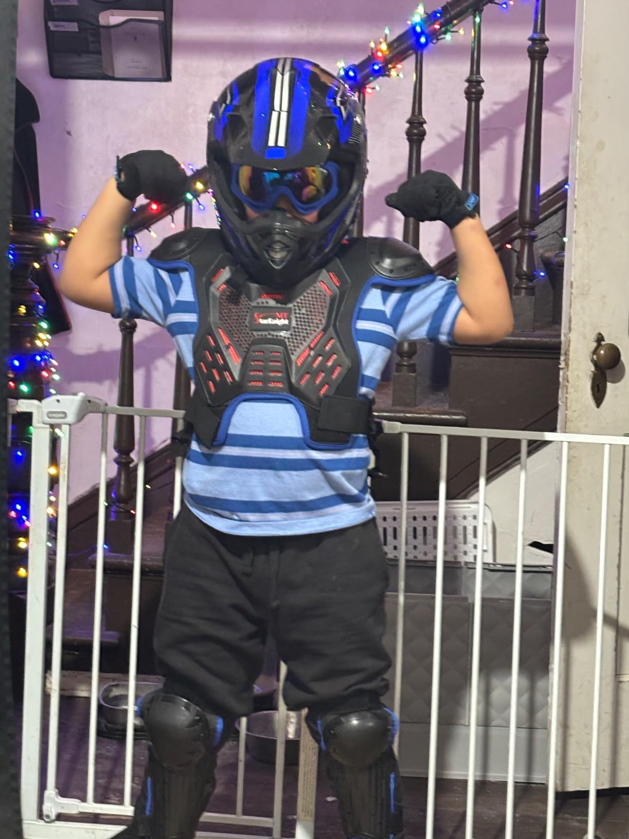 ILM Youth Kids DOT Full‑Face Dirt Bike Helmet ATV Motocross Set B07 customer photo 1