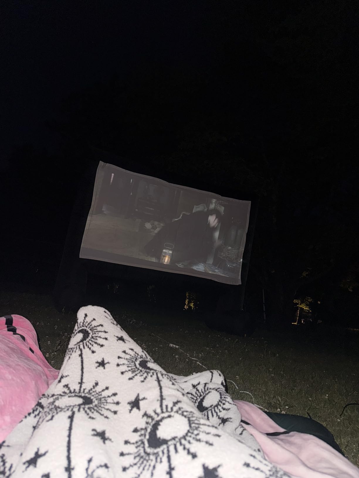 XHYCPY Inflatable Projector Screen 15ft with Air Blower and Storage Bag, Easy Set up, Front and Rear Projection for Outdoor Movie Night Backyard Pool Fun customer photo 1