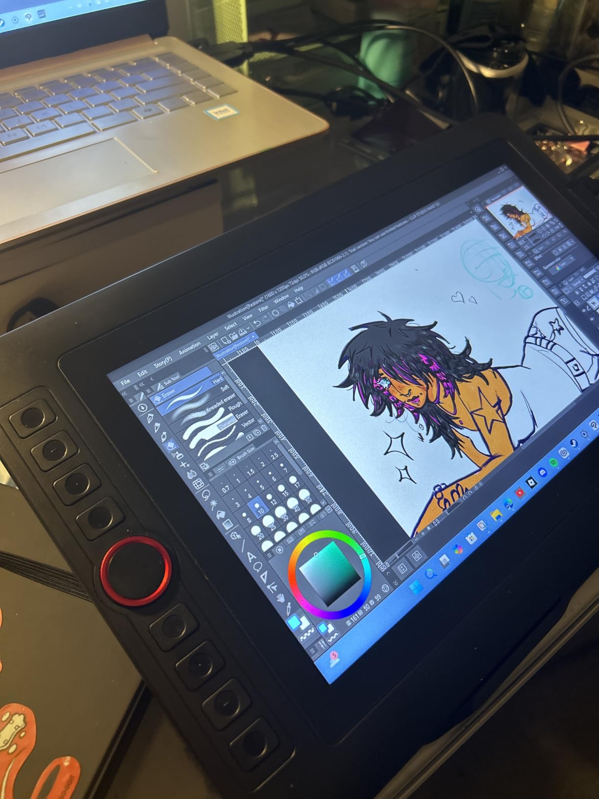 Drawing Tablet with Screen XPPen Artist 22R pro Computer Graphics Tablet 120% sRGB with Battery-Free Stylus Full-Laminated Technology, 21.5 inch Pen Display with 20 Shortcut Keys & 2 Red Dial(Black) customer photo 1