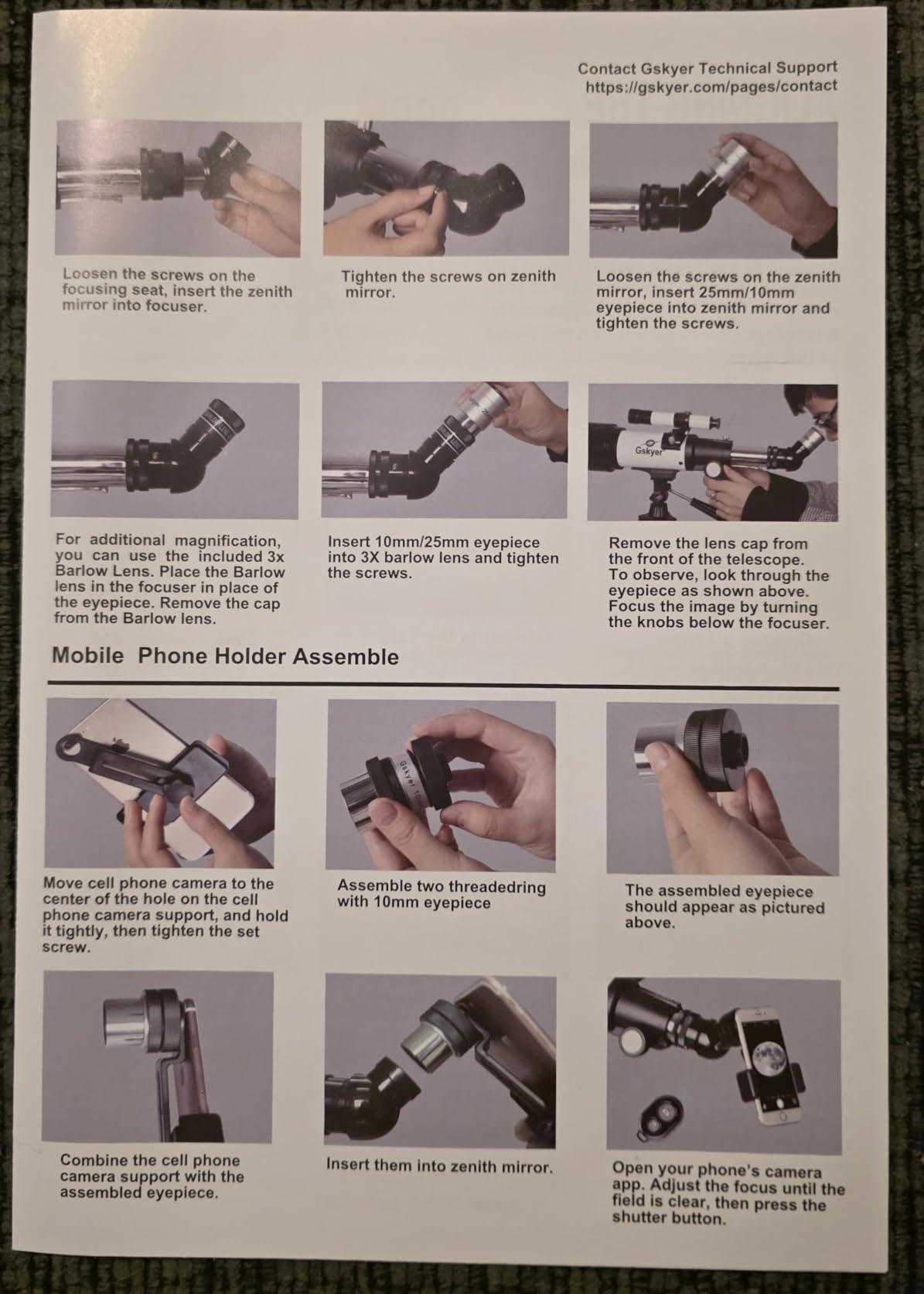 Gskyer Telescope, 70mm Aperture 400mm AZ Mount Astronomical Refracting Telescope for Kids Beginners - Travel Telescope with Carry Bag, Phone Adapter and Wireless Remote. customer photo 1