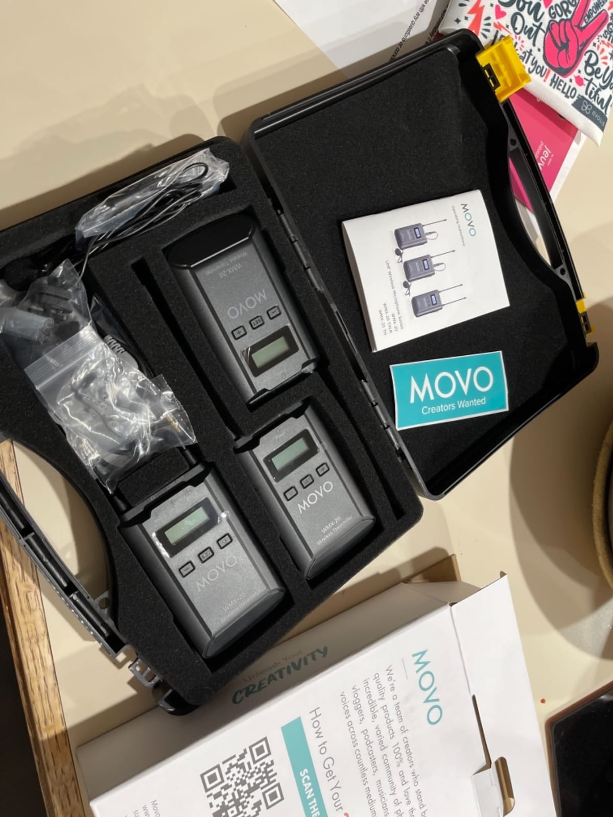 Movo WMX-20-DUO 48-Channel UHF Wireless Lavalier Microphone System with 1 Receiver, 2 Transmitters, and 2 Lapel Microphones Compatible with DSLR Cameras (330' ft Audio Range) customer photo 2