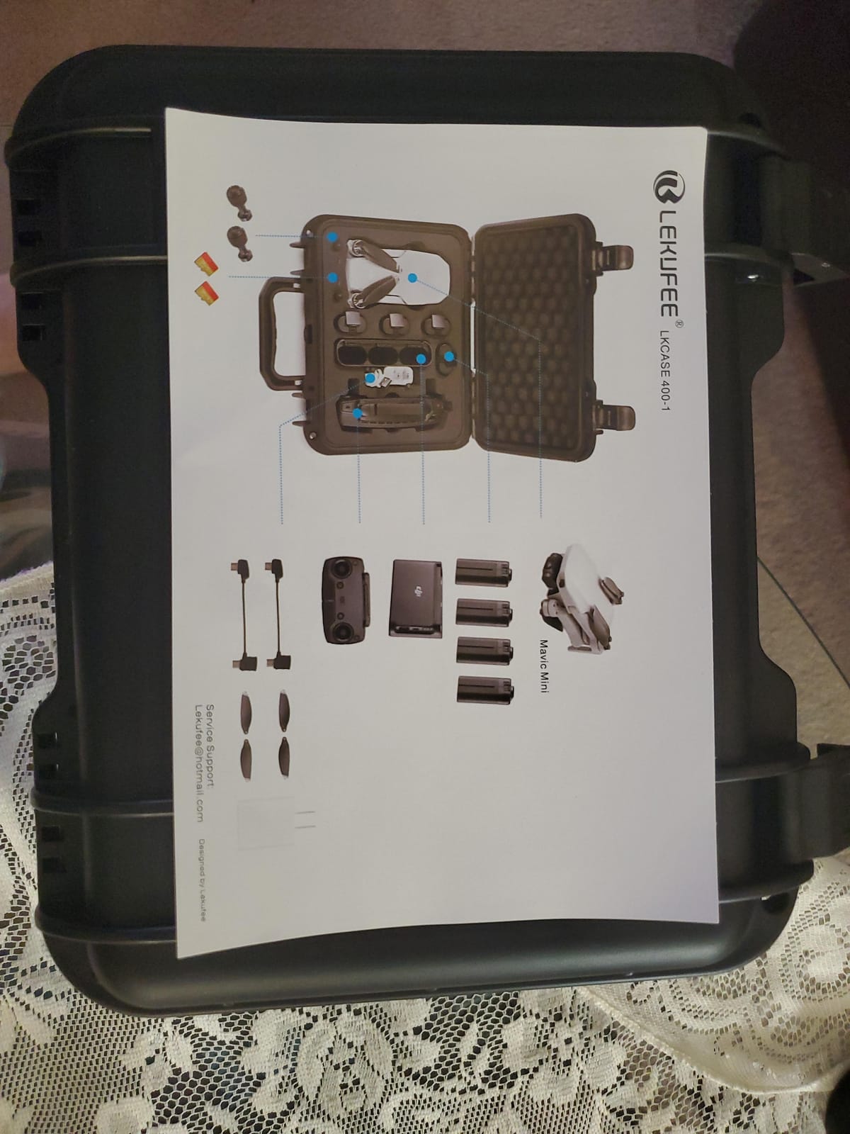 Lekufee Portable Waterproof Hard Case for DJI Mavic Mini & SE Accessories (Case Only, Not for Mini 4k/2/3/4) customer photo 1