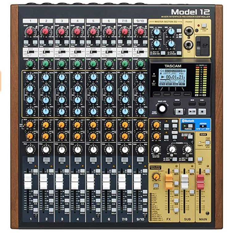 Tascam Model 12 All-in-One 12-track Digital Multitrack Mixing and Recording Studio, Mixer, USB Audio Interface and DAW Controller customer photo 2