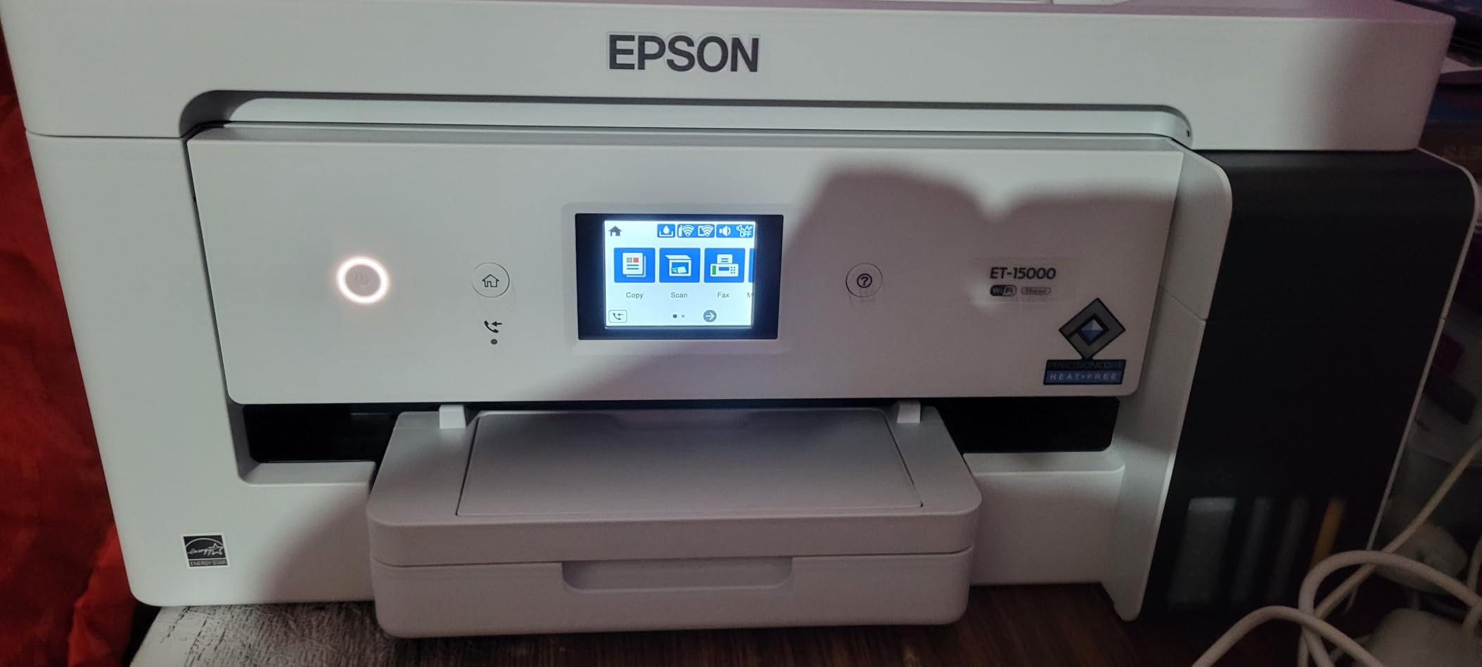 Epson EcoTank ET-15000 Wireless Color All-in-One Supertank Printer with Scanner, Copier, Fax, Ethernet and Printing up to 13 x 19 Inches, White customer photo 2