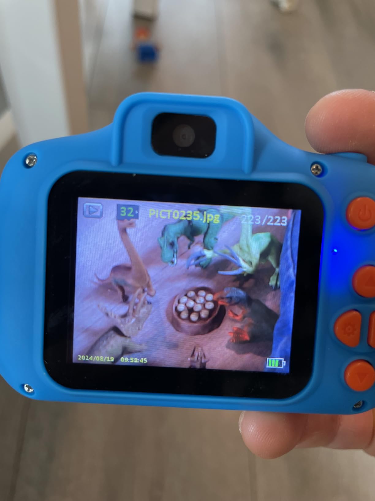 Seckton Upgraded Kids Selfie Camera, HD Digital Video Camera-Navy Blue customer photo 2