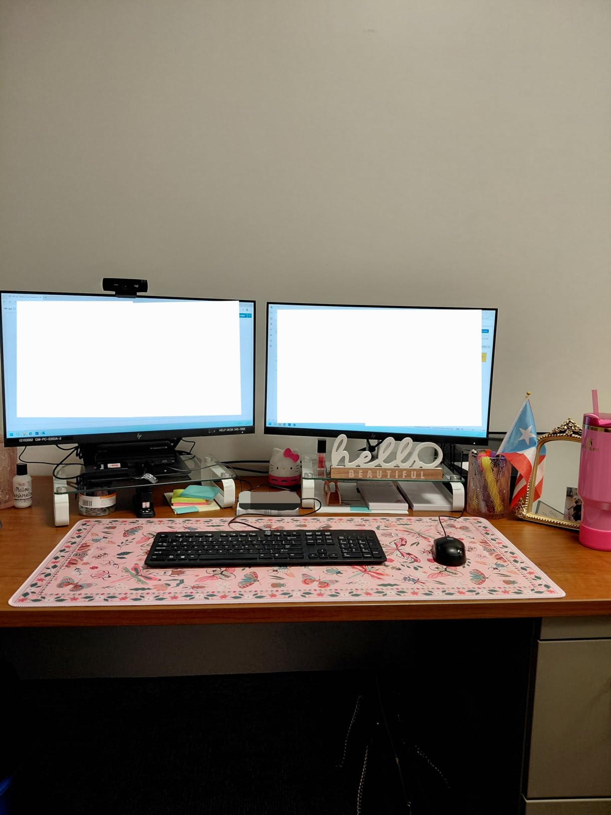 iCasso Desk Mat, Large Desk Mouse Pad for Desk,Home Office - Green Weeds customer photo 2