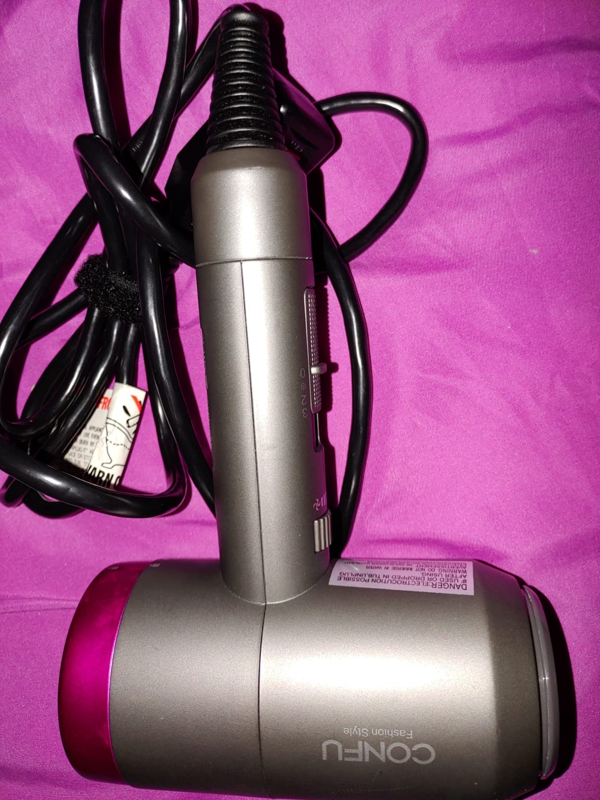 CONFU Ionic Blow Dryer 1600W, Portable Lightweight Fast Drying Negative Ion Hairdryer Blowdryer, 3 Heat Settings & Infinity Speed, with Diffuser and Concentrator Nozzle for Home & Travel customer photo 1
