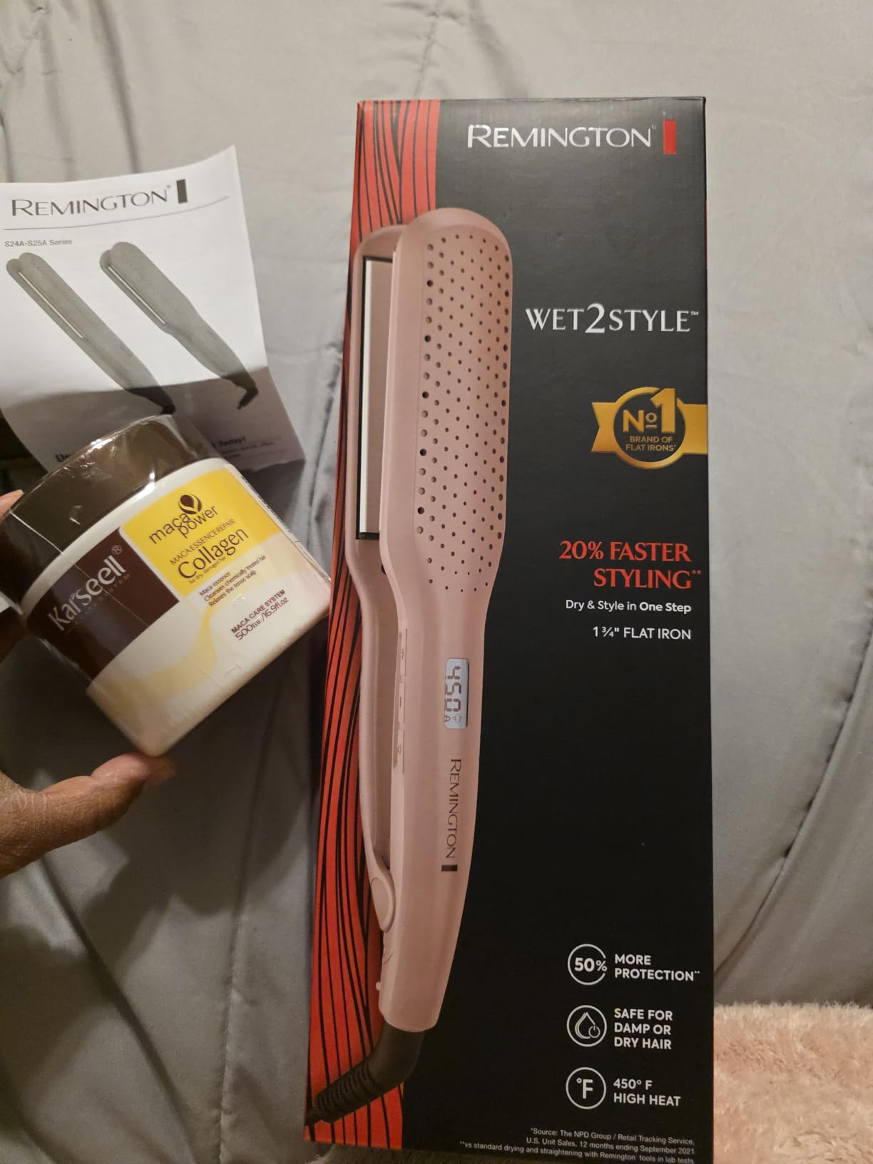 Remington Wet2Straight Hair Straightener, 1 3/4 Inch Plates, 450°F, Mauve customer photo 2