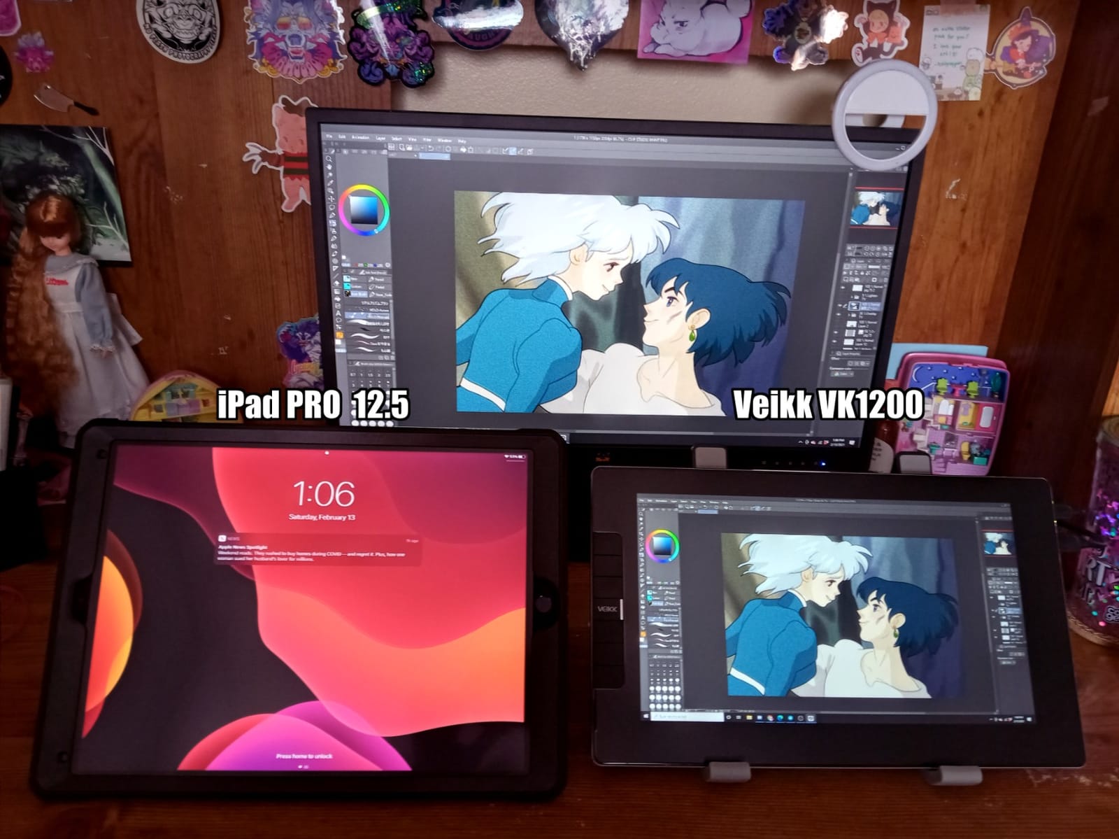 VEIKK VK1200 V2 Drawing Tablet with Screen,11.6'',16384 Pressure Sentivity | Full-Laminated & Anti-Glare Drawing Monitor. 6 Customizable Keys, with 2 Battery Free Pens, 1 Glove. Requires PC Connection customer photo 2