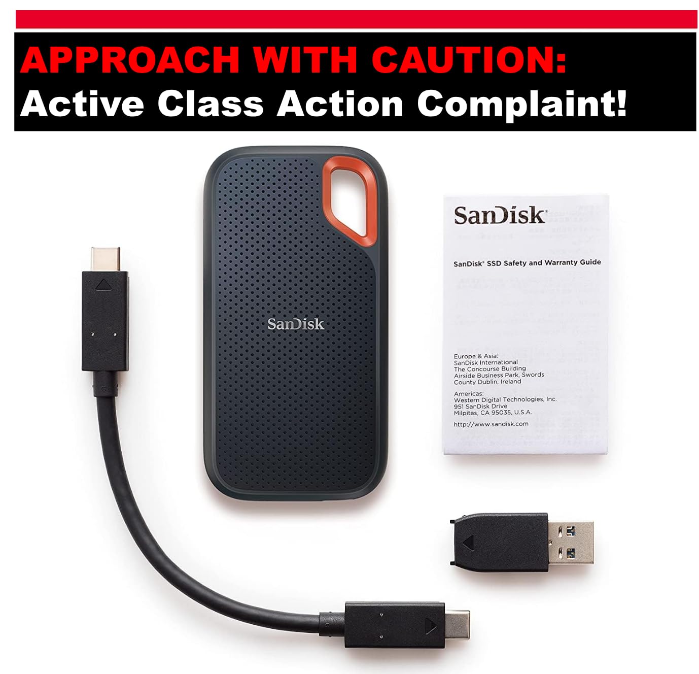 SANDISK 1TB Extreme Portable SSD (Old Model) - Up to 1050MB/s, USB-C, USB 3.2 Gen 2, IP65 Water and Dust Resistance, Updated Firmware - External Solid State Drive - SDSSDE61-1T00-G25 customer photo 1
