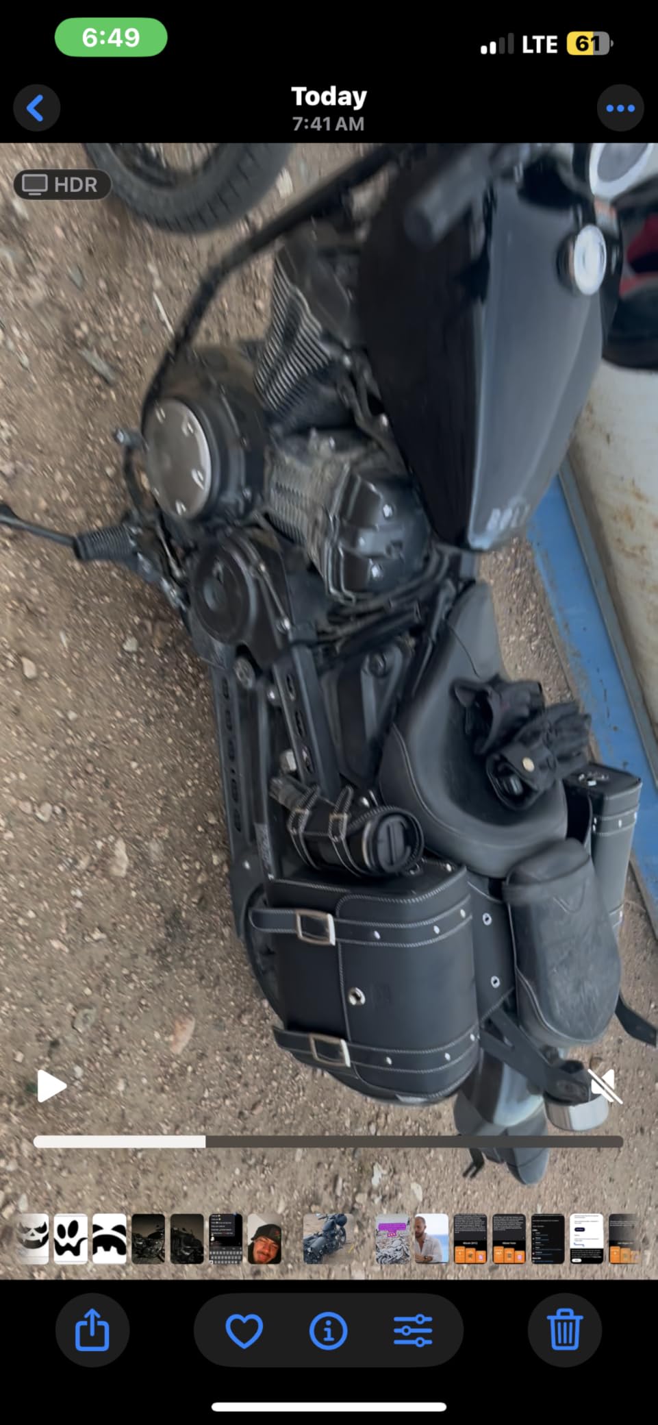 KEMIMOTO PU Leather 20L Motorcycle Saddlebags with Cup Holder Throw Over customer photo 2