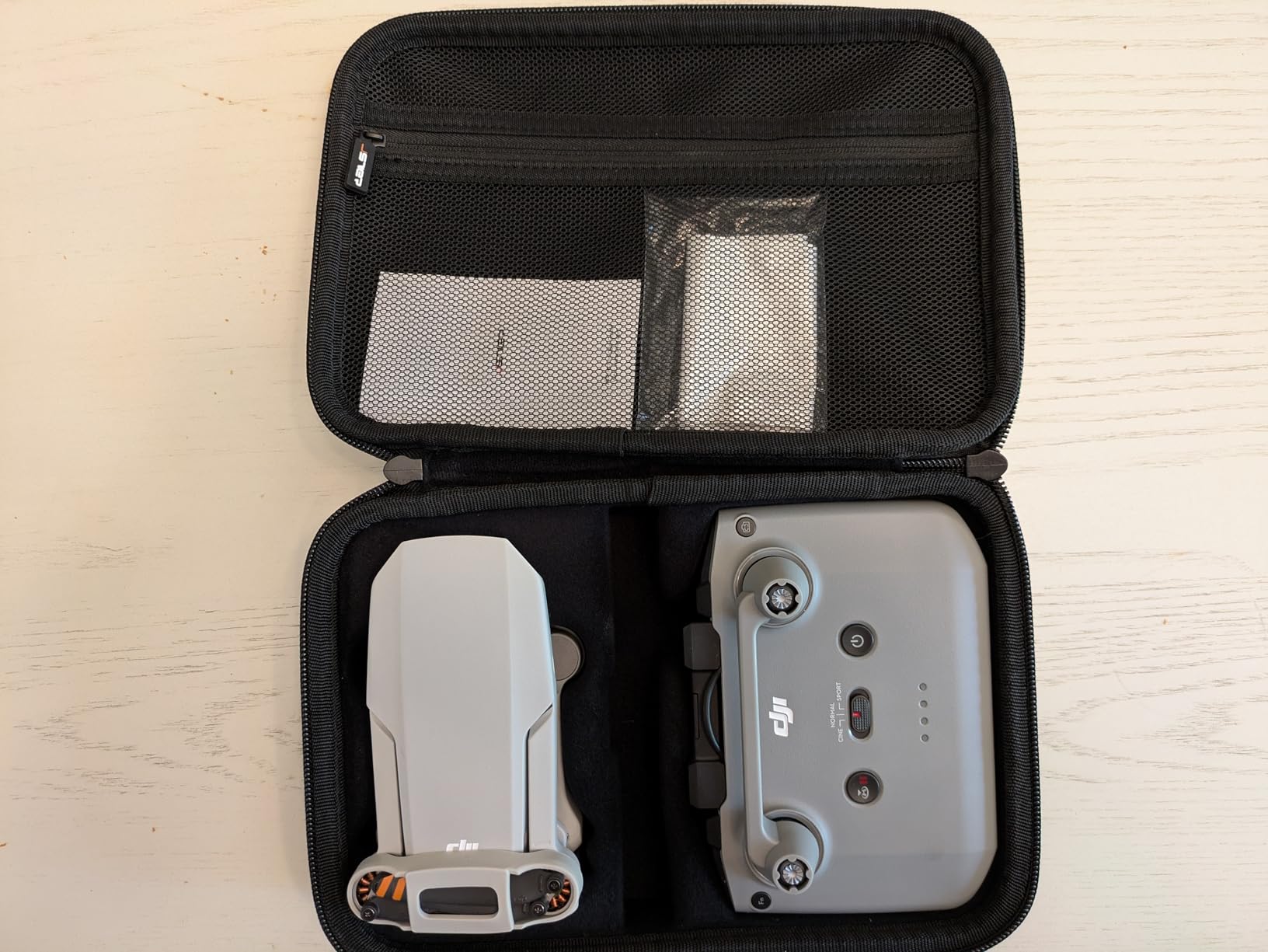 JSVER Carrying Case for DJI Mavic Mini 2 Hard Shell Storage Case for Mini 2/2 SE/4K Drone Remote Controller and Accessories, with Propeller Protectors and Control Stick Cover customer photo 1