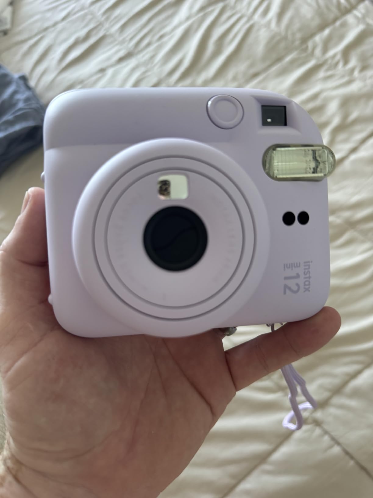 Fujifilm Instax Mini 12 Instant Camera Lilac Purple + Fuji Film Value Pack (40 Sheets) + Shutter Accessories Bundle, Incl. Compatible Carrying Case, Quicksand Beads Photo Album 64 Pockets customer photo 2