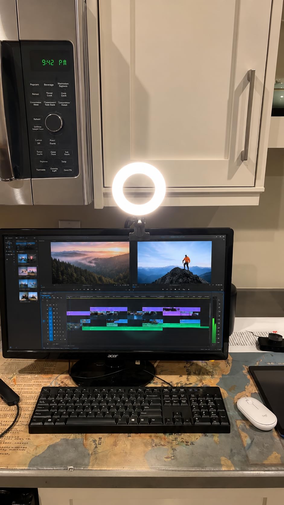Video Conference Lighting Kit, Ring Light Clip on Laptop Monitor with 5 Dimmable Color & 5 Brightness Level for Webcam Lighting/Zoom Lighting/Remote Working/Self Broadcasting and Live Streaming, etc. customer photo 1