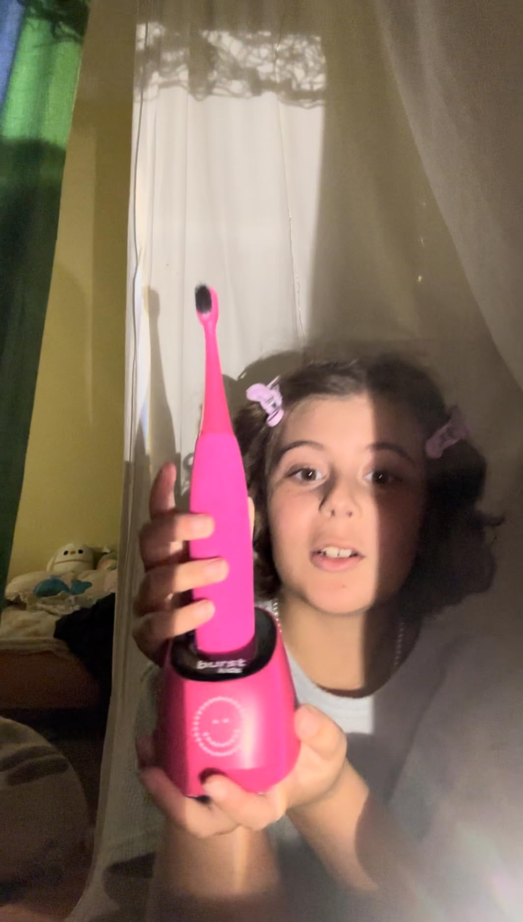 Burst Kids & Toddlers Electric Toothbrush (Pink) | Soft Bristles customer photo 1