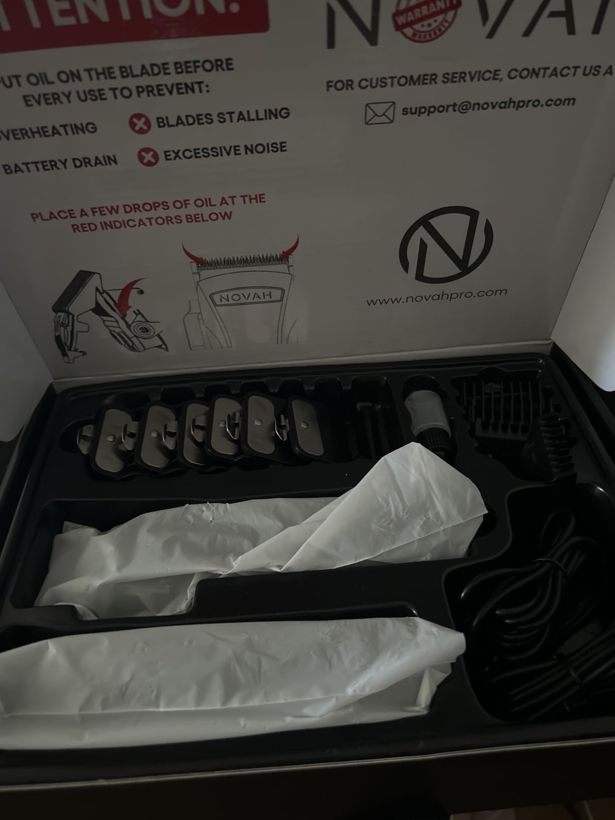 Novah® Professional Hair Clippers for Men, Professional Barber Clippers and Trimmer Set, Mens Cordless Hair Clipper for Barbers Haircut Kit Fade customer photo 2