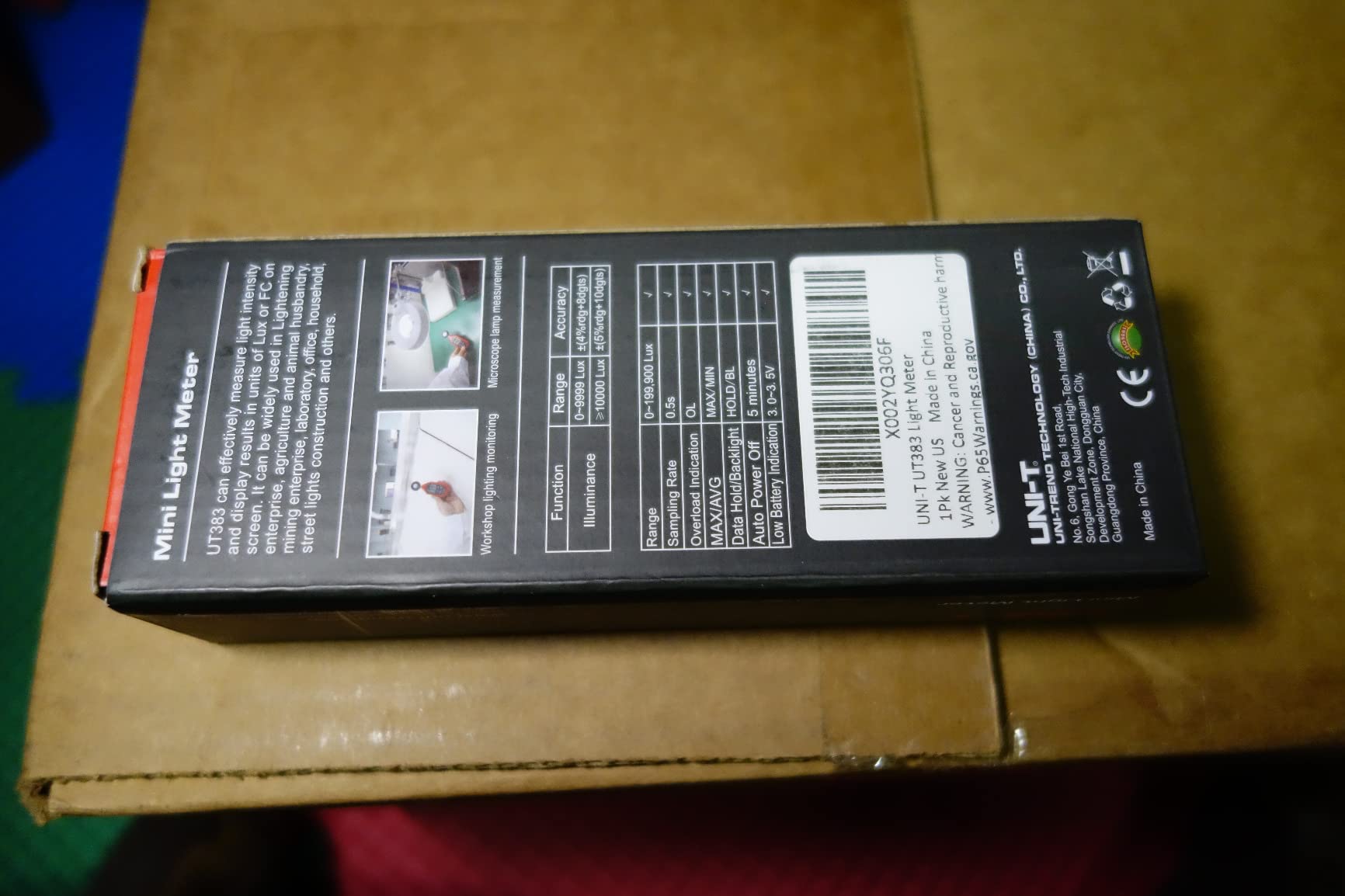 UNI-T UT383 Light Meter Digital Illuminance Meter Lux Meter customer photo 1