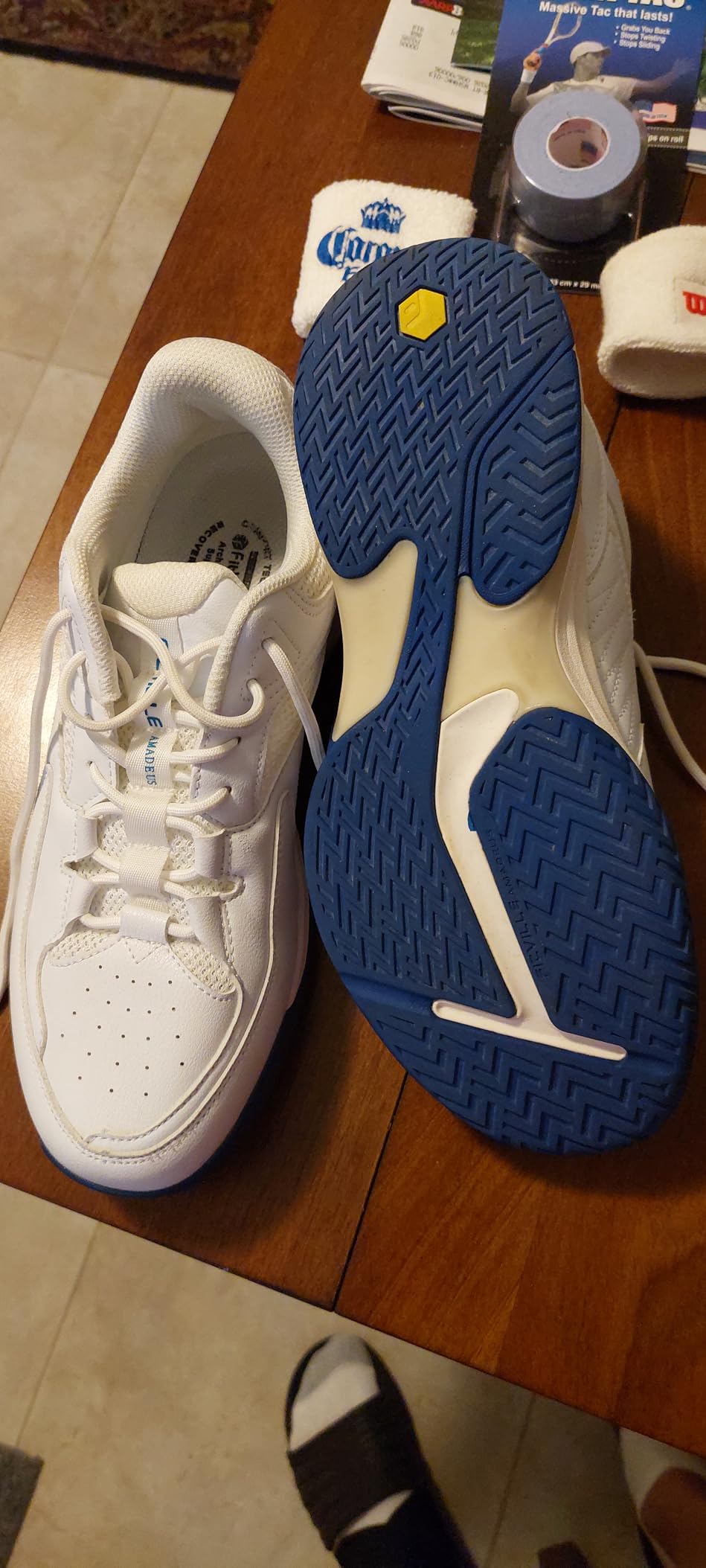 FitVille Men‘s Wide Pickleball Shoes All Court Tennis Shoes with Arch Support for Plantar Fasciitis customer photo 2