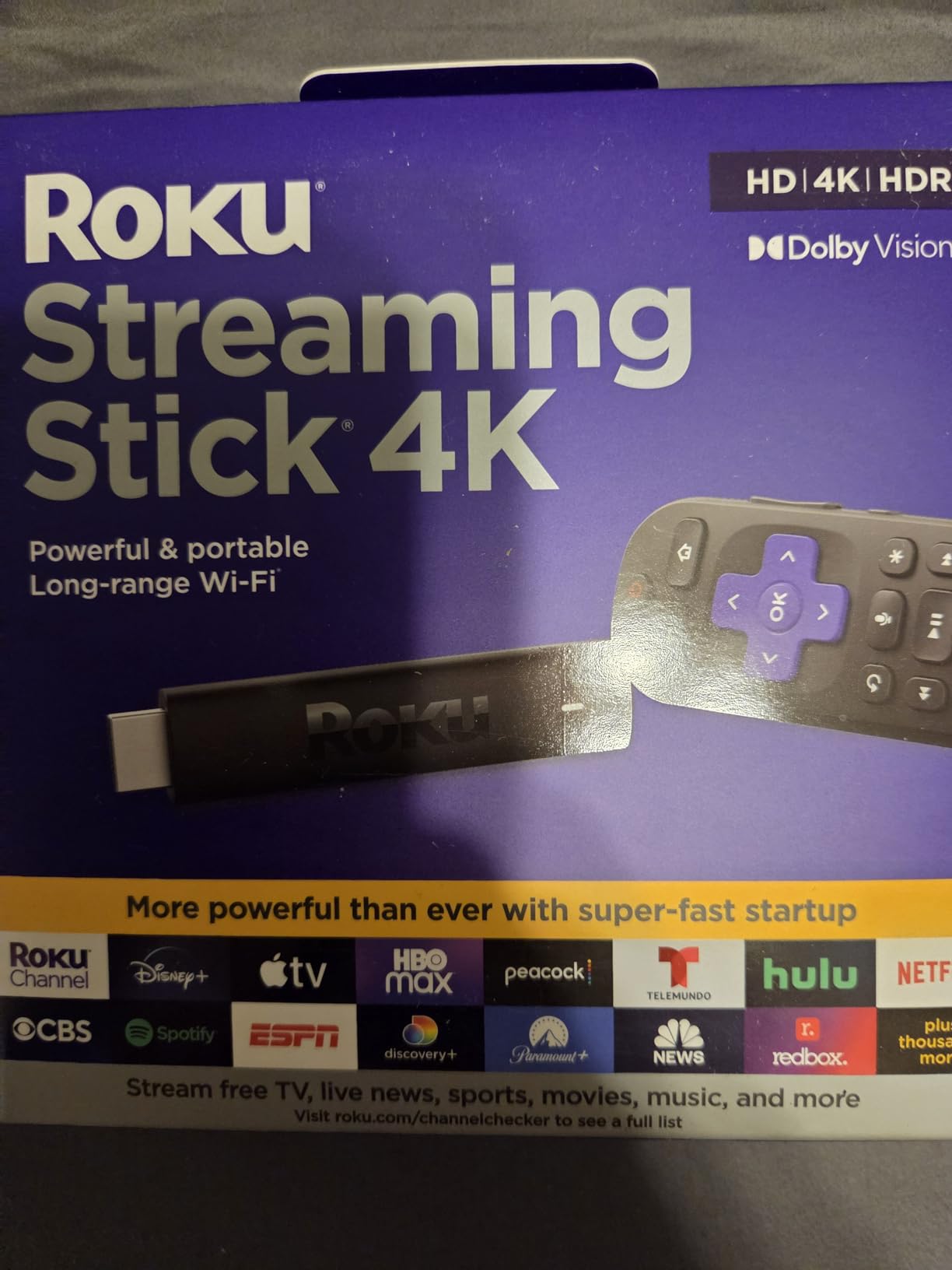 Roku Streaming Stick 4K with Voice Remote - HDR10+ & Dolby Vision customer photo 1
