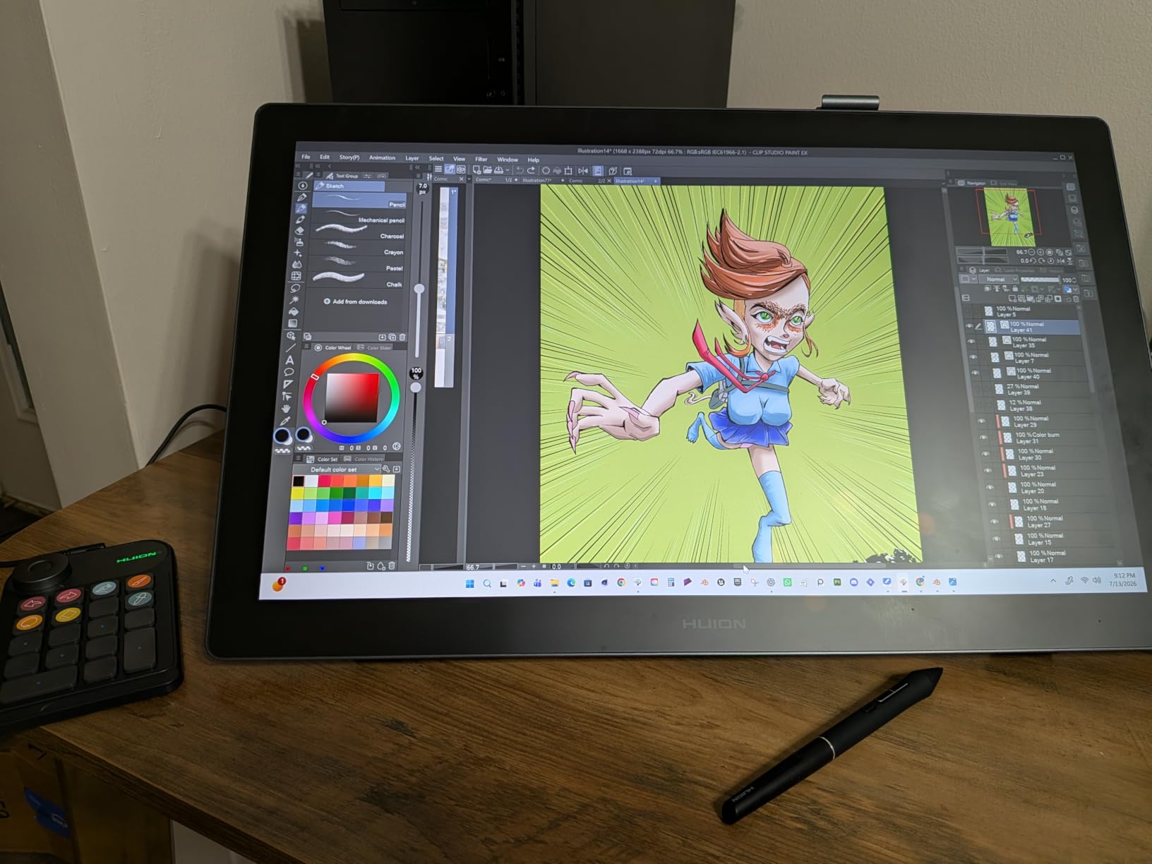 HUION Kamvas Pro 13 (2.5K) QHD+ Drawing Tablet with Screen, 13.3