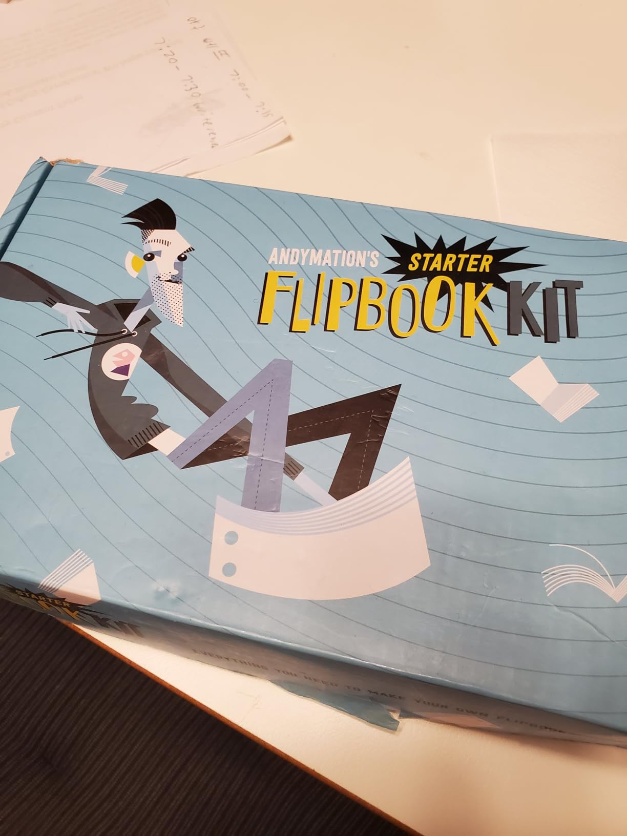Official Andymation's Flipbook Starter Kit for Kids & Adults with LED Light Pad for Drawing & Tracing Animation, Premium Pre-drilled Flip Book Paper, Removable Binding Screws customer photo 1