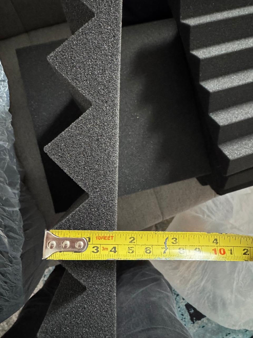 GUERRI Sound Proof Foam Panels - 12 x 12 x 2 Inches 36 Pack Wedges Acoustic Foam Panels Sound Proofing Padding for Walls and Ceiling High Density Foam Studio Foam (Black) customer photo 2
