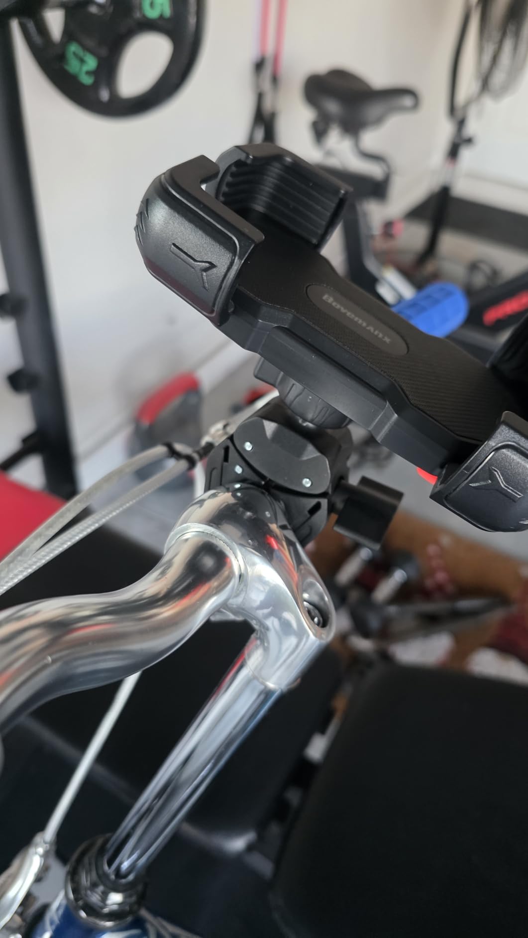 Bovemanx Motorcycle Phone Mount Holder, [150mph Wind Anti-Shake][7.2inch Big Phone Friendly] Bike Phone Holder, Motorcycle Handlebar Cell Phone Clamp, Compatible with iPhone 16 Pro Max, Black customer photo 1