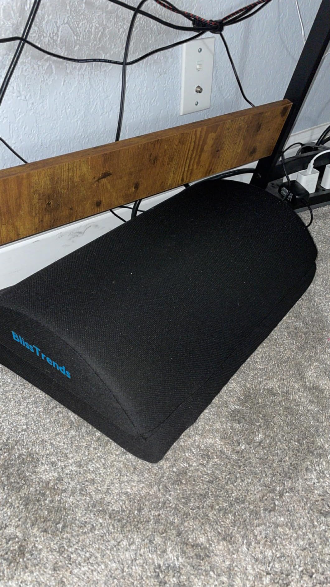 BlissTrends Foot Rest Under Desk, Foot Stool with 2 Adjustable Heights customer photo 2