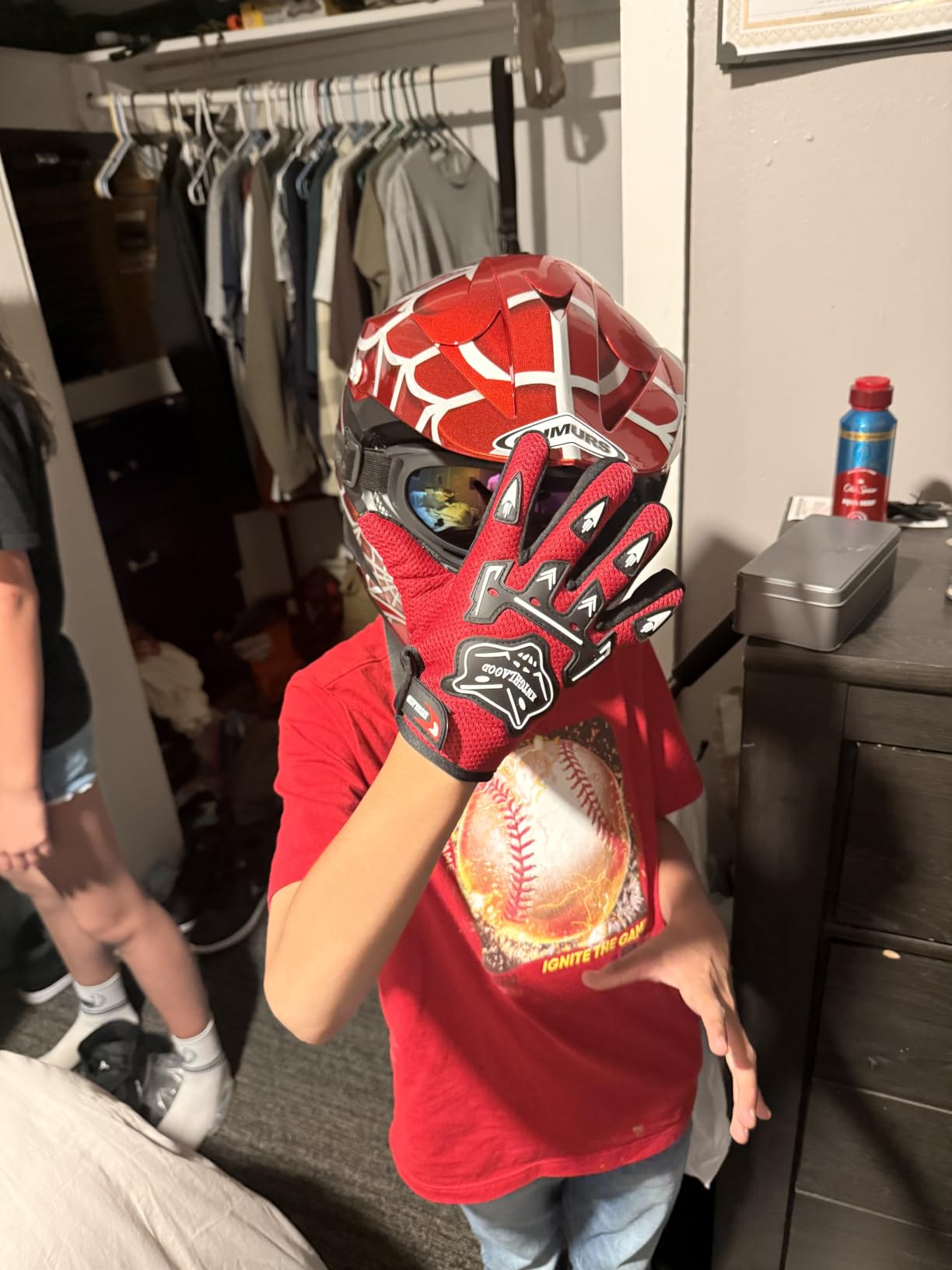OUMURS Youth Dirt Bike Helmet DOT Approved, Kids Full Face Motocross Helmet customer photo 2