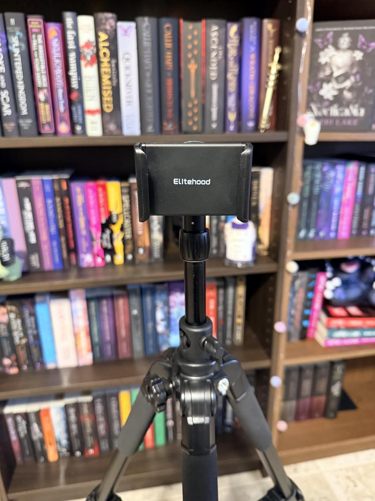 Elitehood iPhone Tripod for Overhead Video Recording | Heavy Duty & Ultra-Stable Phone Tripod, 25in Horizontal Long Extendable Boom, 360° Rotation iPhone Tripod Stand with Remote customer photo 2