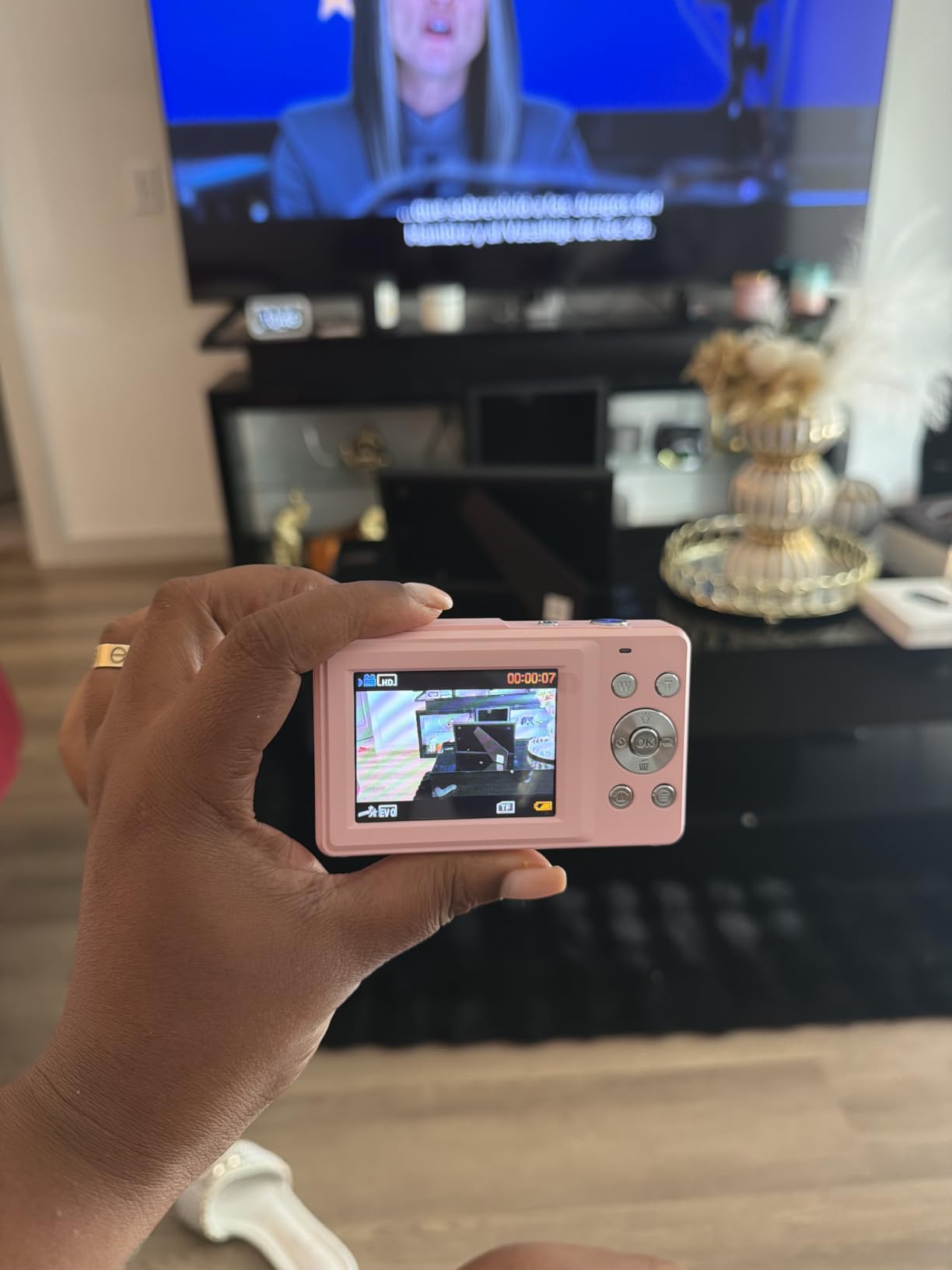 Lecran Digital Camera, FHD 1080P Point and Shoot Camera for Kids Teens Pink customer photo 2