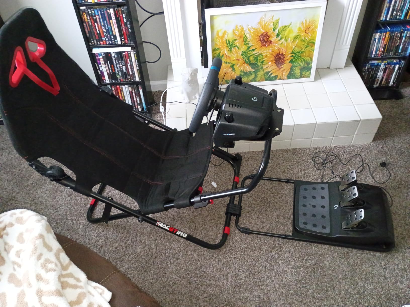 RACGTING Foldable Racing Simulator Cockpit for Logitech Thrustmaster MOZA customer photo 1