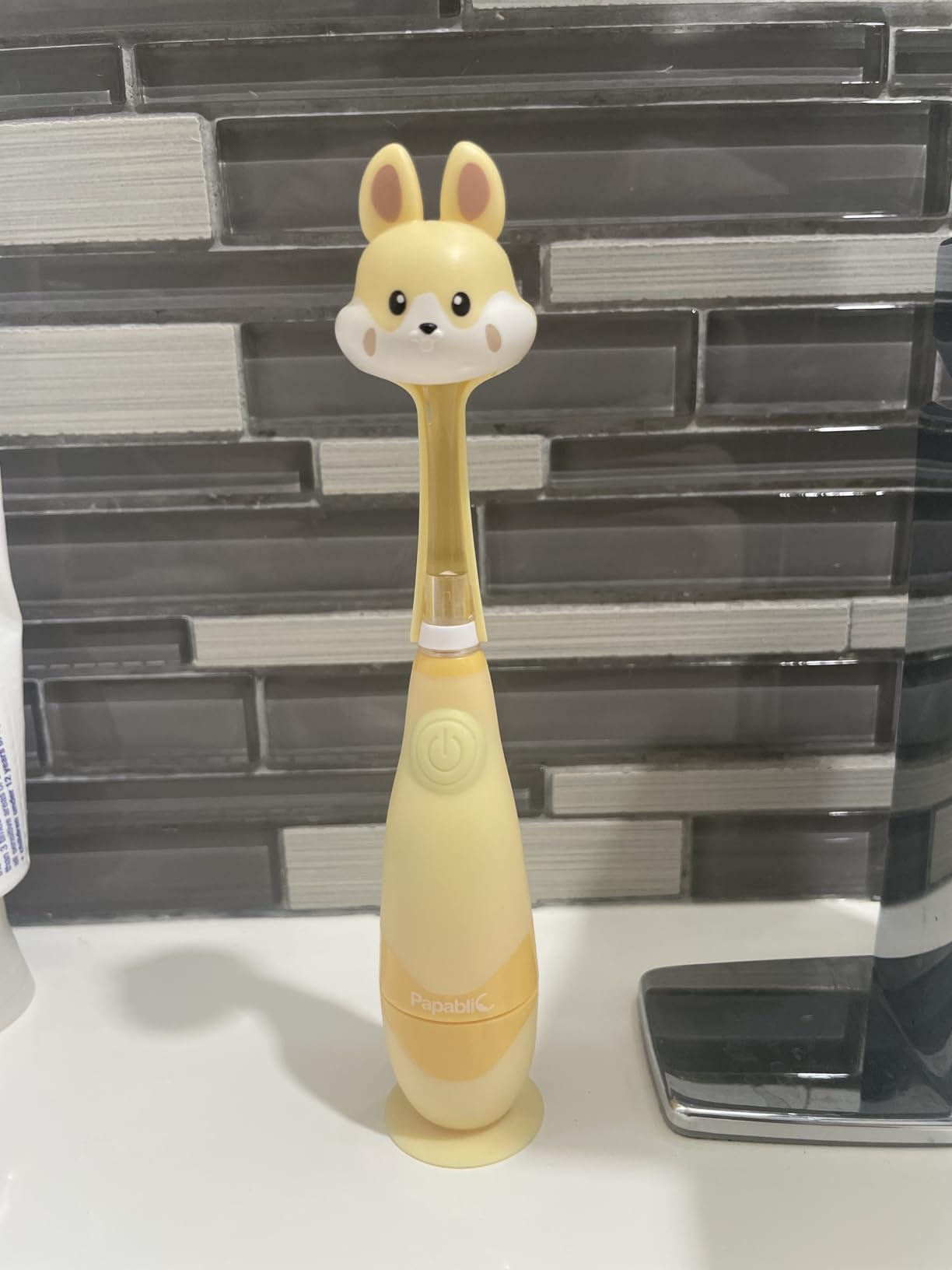 Papablic Toddler Sonic Electric Kids Toothbrush for Ages 1-3, Dinosaur(Max) customer photo 2