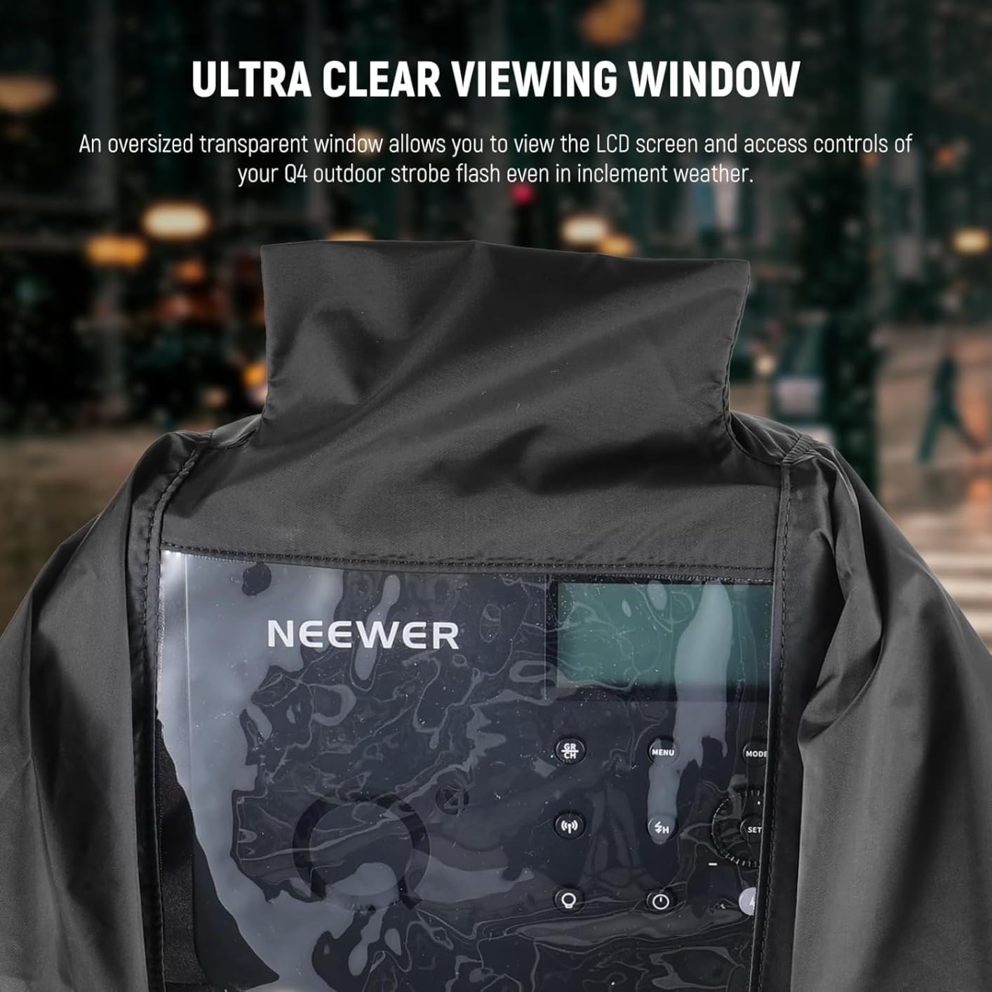 NEEWER Camera Rain Cover, Small Size Durable Nylon Raincoat Compatible with Canon Sony Nikon DSLR Mirrorless Vlog Camera & Lenses Within 200mm, with Sleeves, Drawstrings, Viewing Window, PB003 customer photo 1