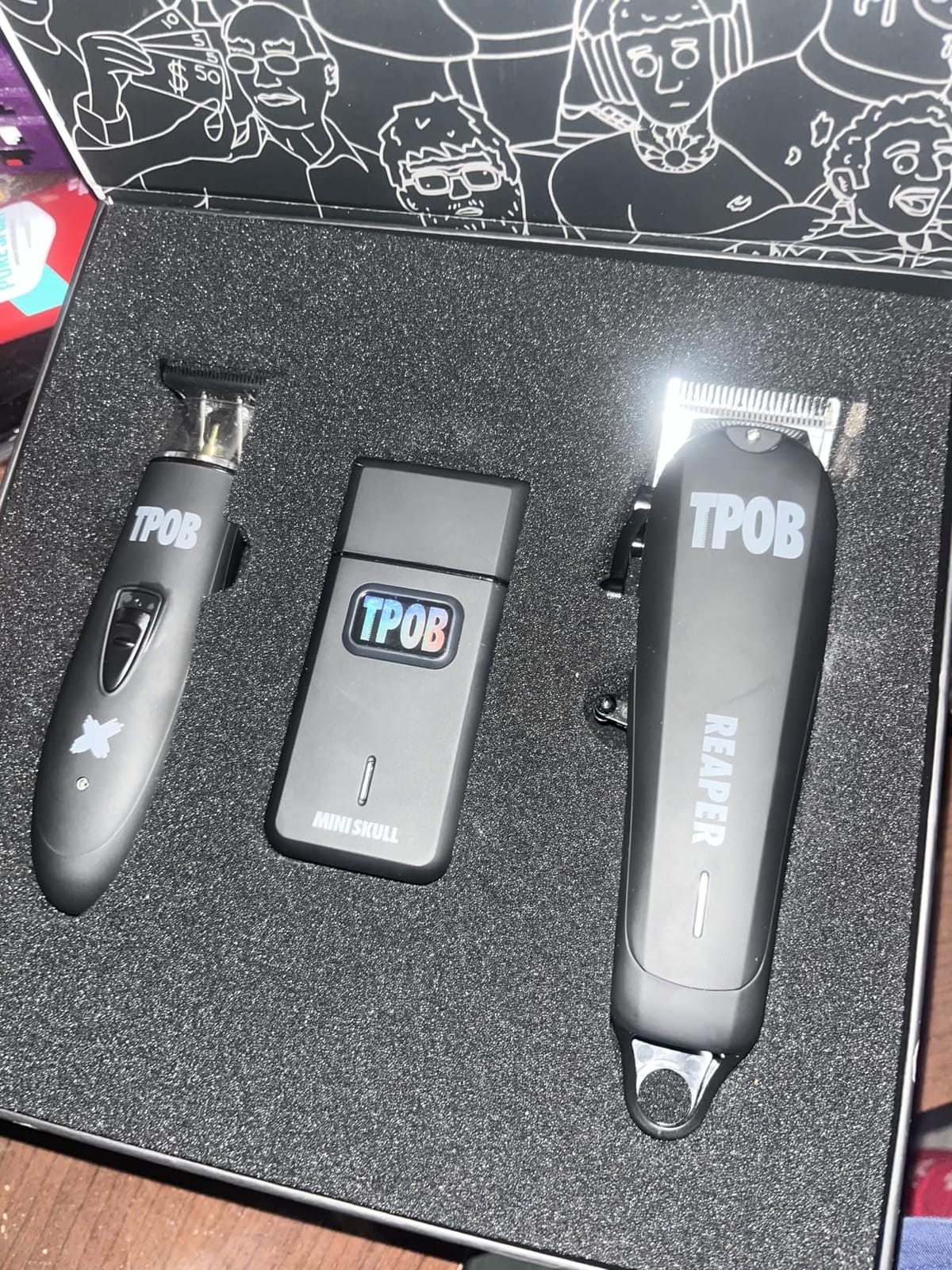 TPOB Slime 2 Professional Hair Clippers for Men - Barber Clippers and Trimmers Set with Foil Shaver, 6800 RPM Cordless Hair Cutting Kit, Fade Clippers with Matte Grip Case & X Fade Blade (Black Pack) customer photo 2