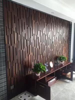 12 Finland Wooden 3D Wall Art Panel Home Decorative Sound Absorbing Dampening Tile Soundproofing Acoustic Music Insulator Noise reduction Studio Room Geometric 12x12 in AP1234 customer photo 2