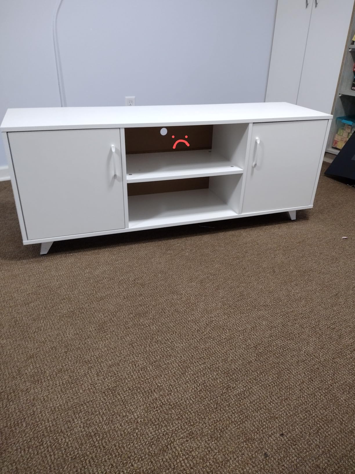 Panana TV Stand, Moden 6 Cubby TV Stand for 75 inch TV, Farmhouse Television Stands Entertainment Center Media Stand with Storage TV Table Stand for Living Room customer photo 2
